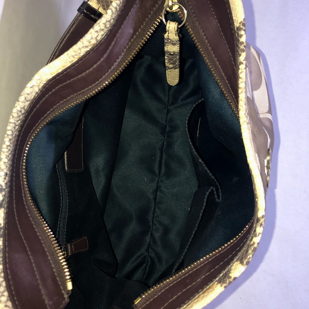 Coach Colette Shoulder Hobo Bag W/ Python Trim - image 4